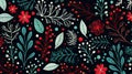 cheerful hand drawn holiday pattern