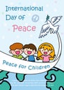 Poster\'s campaign of International Peace Day Royalty Free Stock Photo