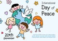 Poster\'s campaign of International Peace Day Royalty Free Stock Photo