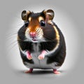 cheerful illustrated hamster