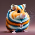 cheerful illustrated hamster