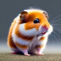 cheerful illustrated hamster