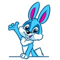 Cheerful kind bunny little character animal clipart cartoon illustration