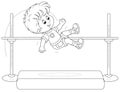 Cheerful little boy in high jump Royalty Free Stock Photo