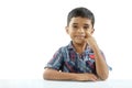 Cheerful Little Boy Posing to Camera Royalty Free Stock Photo