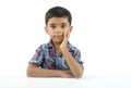 Cheerful Little Boy Posing to Camera Royalty Free Stock Photo