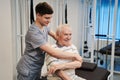 Optimistic medical specialist turning happy senior citizen