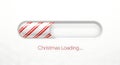 Festive Christmas Loading Bar with Candy Cane Design Royalty Free Stock Photo