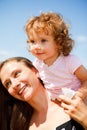 Cheerful mother and baby girl Royalty Free Stock Photo