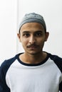A cheerful muslim man portrait