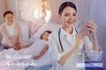 Cheerful nurse smiling and preparing the injection Royalty Free Stock Photo