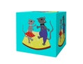 Cheerful package design with a cheerful pair of mice. Royalty Free Stock Photo