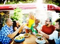 Cheerful Party Friends Friendship Cafe Hanging Out Concept Royalty Free Stock Photo