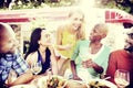 Cheerful Party Friends Friendship Cafe Hanging Out Concept Royalty Free Stock Photo