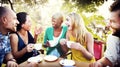 Cheerful Party Friends Friendship Cafe Hanging Out Concept Royalty Free Stock Photo