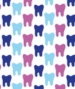 Cheerful pattern of multi-colored teeth. Texture for dentists Royalty Free Stock Photo