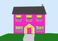 Pink House, Abstract Design Composition