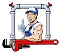 Cheerful plumber