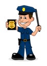 Cheerful police officer.