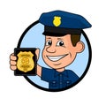 Cheerful police officer.