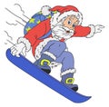 Cheerful Santa Claus Cartoon