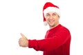 Cheerful Santa Claus giving thumbs Royalty Free Stock Photo