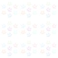 Cheerful seamless pattern with laughing toothy smileys