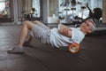 Senior man working out at the gym Royalty Free Stock Photo