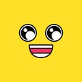 Cheerful smiling emoji vector illustration Royalty Free Stock Photo