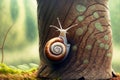 A cheerful snail