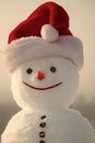 Cheerful snowman. Christmas or xmas decoration.