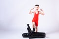 Cheerful sports boy Royalty Free Stock Photo