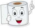 Cheerful Toilet Paper Smiling Character Royalty Free Stock Photo