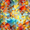 cheerful triangular multicolored abstraction