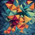 cheerful triangular multicolored abstraction