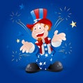 Cheerful Uncle Sam Vector