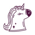 Cheerful unicorn mascot