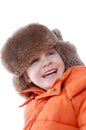 Cheerful winter girl Royalty Free Stock Photo