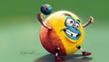 cheerful yellow ball