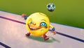 cheerful yellow ball