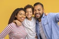 Cheerful Young African American Parents And Little Son Taking Selfie Together Royalty Free Stock Photo