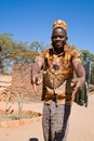 Cheerful young African man dancing. Royalty Free Stock Photo