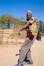 Cheerful young African man dancing. Royalty Free Stock Photo