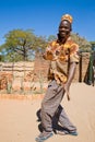 Cheerful young African man dancing. Royalty Free Stock Photo