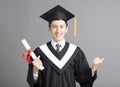 young graduated student man isolated Royalty Free Stock Photo