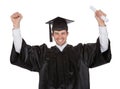 Cheerful young graduation man Royalty Free Stock Photo