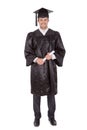 Cheerful young graduation man Royalty Free Stock Photo