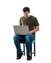 Man using laptop