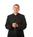 Cheerful young priest Royalty Free Stock Photo