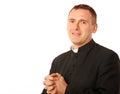 Cheerful young priest Royalty Free Stock Photo